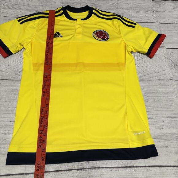 Adidas Colombia National Team Jersey Mens Size SM Yellow Soccer Futbol World Cup - Picture 3 of 7